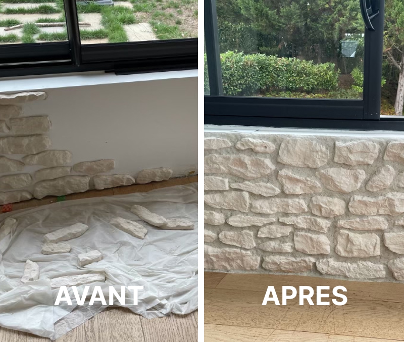 Image illustrant un escalier renové avec revêtement