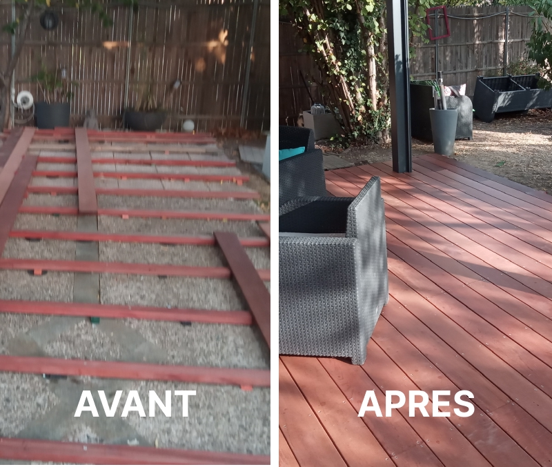 Image illustrant la construction d'une terrasse en bois