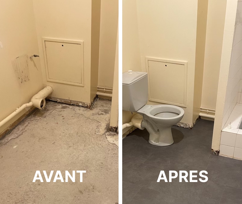 Image illustrant un toilette qui vient d'être rénové
